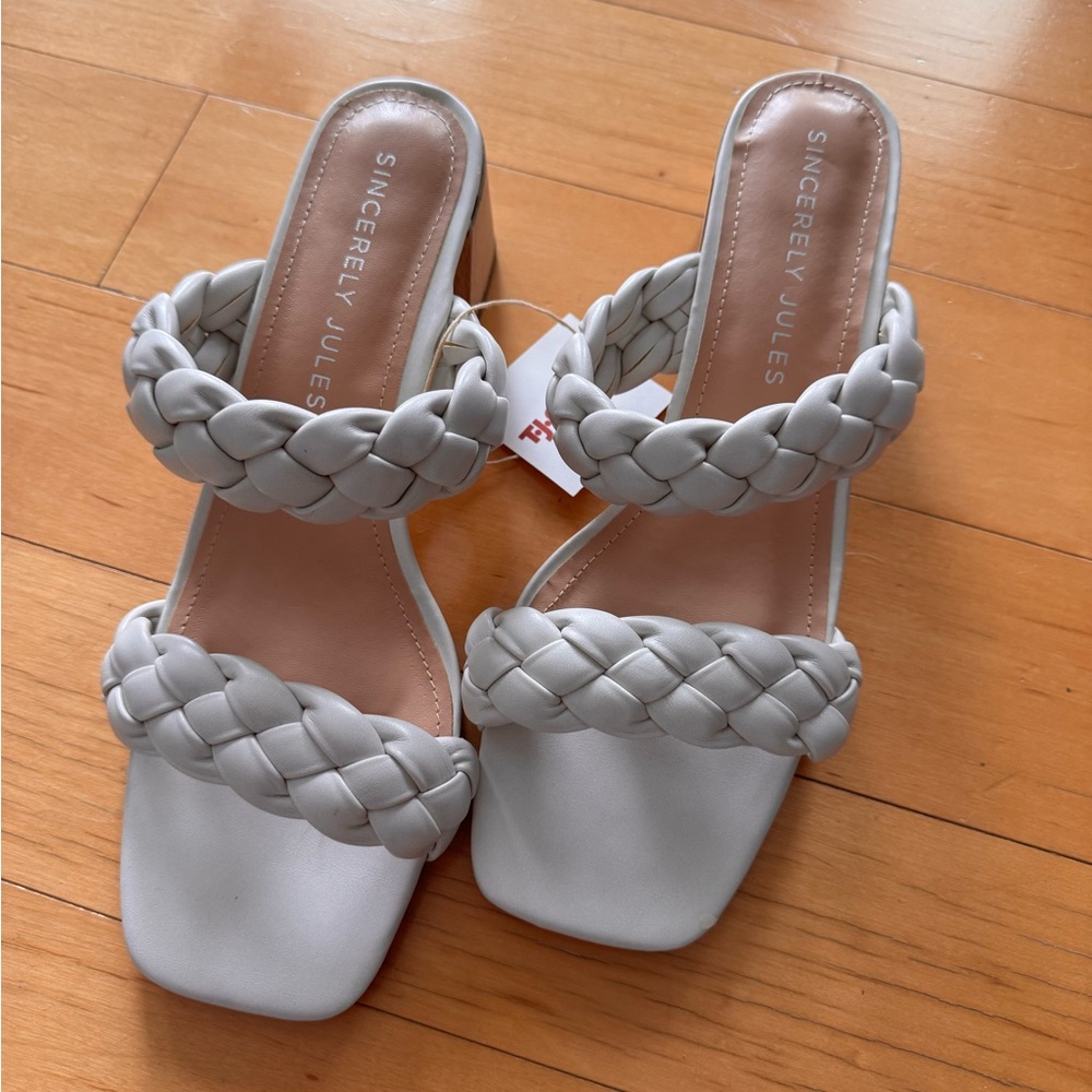 Sincerly Jules Women's Braided Strap Sandals - White
